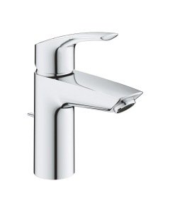 Baterie baie pentru lavoar Grohe Eurosmart New 33265003, 3/8", marimea S, monocomanda, cartus ceramic, cromat, set evacuare cu tija