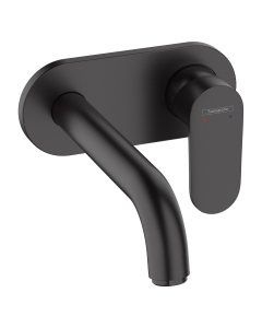 Baterie baie pentru lavoar, Hansgrohe Vernis Blend 71576670, pipa 20.7 cm, montaj incastrat, monocomanda, finisaj negru mat