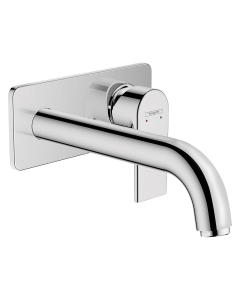 Baterie baie pentru lavoar, Hansgrohe Vernis Shape 71578000, pipa 20.7 cm, montaj incastrat, monocomanda, finisaj cromat