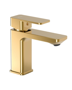 Baterie baie pentru lavoar, Valvex Loft Gold 2455800, stativa, monocomanda, finisaj auriu lucios, ventil click clack