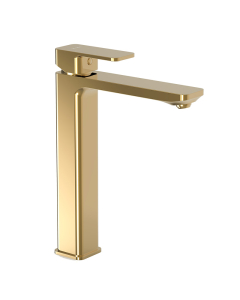 Baterie baie pentru lavoar, Valvex Loft Gold 2455830, stativa, monocomanda, finisaj auriu lucios
