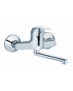 Baterie bucatarie, Ferro Vasto BVA3, montaj aplicat, monocomanda, finisaj cromat, pipa 150 mm