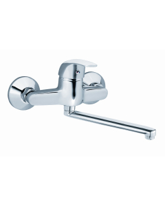 Baterie bucatarie, Ferro Vasto BVA5, montaj aplicat, monocomanda, finisaj cromat, pipa 196 mm