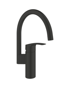 Baterie bucatarie, Grohe Eurosmart 332022433, stativa, monocomanda, alama, finisaj negru