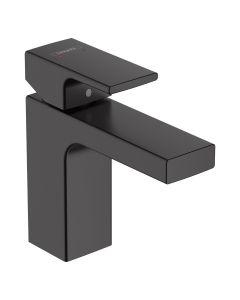 Baterie lavoar, Hansgrohe Vernis Shape 71561670, stativa, monocomanda, alama, finisaj negru mat, cu ventil