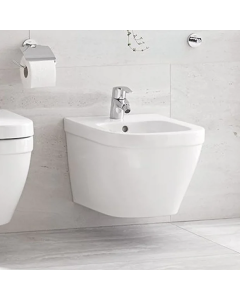 Bideu suspendat, Grohe Euro Ceramic 39208000, alb, evacuare orizontala, 35 x 37.4 x 54 cm