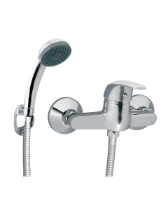 Baterie baie dus, Ferro Vasto BVA77, monocomanda, montaj aplicat, finisaj cromat + accesorii