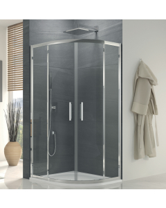 Cabina semirotunda dus SanSwiss Ocelia 90 x 90 x 190 cm, doua usi culisante + 2 parti fixe, OCER550905007