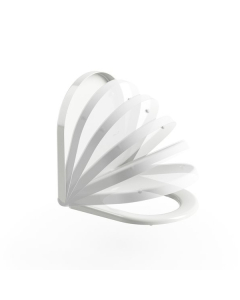 Capac WC din duroplast, Ravak Uni Chrome X01549, alb, inchidere soft close