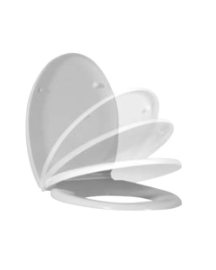 Capac WC din termoplast, Roca Fayans Neo H8913970000001, alb, inchidere lenta