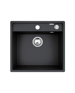 Chiuveta bucatarie Pyramis Camea, finisaj pyragranit negru 070007601, 53 x 50 cm