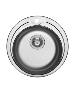 Chiuveta bucatarie Pyramis Kiba, finisaj inox lucios 100053701, 48.5 cm