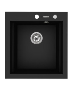 Chiuveta bucatarie Pyramis Siros, finisaj pyragranit carbon, 47 x 51 cm