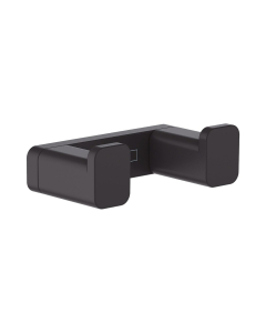 Cuier baie Hansgrohe AddStoris 41755670, 2 agatatori, finisaj negru mat