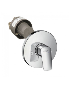 Baterie baie incastrata, pentru dus, Hansgrohe Logis + corp incastrat, monocomanda, finisaj cromat, 