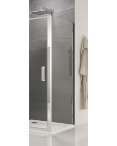 Perete lateral fix SanSwiss Ocelia 70 x 190 cm, sticla transparenta, profil slefuit lucios, OCEF0705007