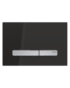 Clapeta actionare rezervor WC incastrat, Geberit Sigma 50 115.788.DW.2, negru + cromat lucios