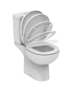 Vas wc cu rezervor + mecanism + capac, set Ideal Standard Connect E804801, alb, evacuare orizontala, montaj pe pardoseala