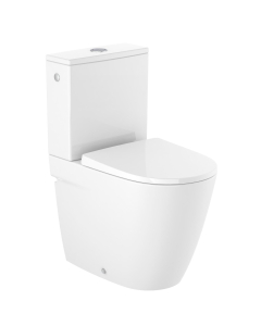 Vas wc cu rezervor + mecanism + capac, set Roca Ona Rimless, alb, evacuare orizontala, montaj pe pardoseala