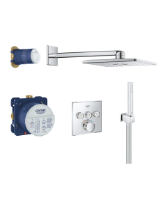 Sistem dus Grohe SmartControl 34706000, termostat, incastrat, cromat