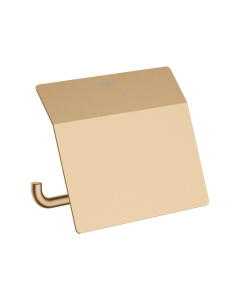 Suport pentru hartie igienica cu capac, Hansgrohe AddStoris 41753140, finisaj bronz periat