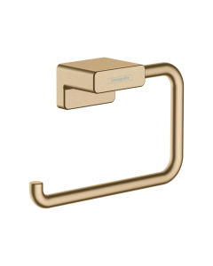 Suport pentru hartie igienica, Hansgrohe AddStoris 41771140, finisaj bronz periat, fara clapeta