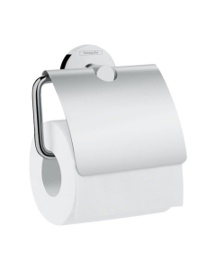 Suport pentru hartie igienica, Hansgrohe Logis Universal 41723000, cu clapeta