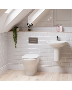 Vas WC Ideal Standard Tesi Aquablade T007701, alb, evacuare orizontala, montaj pe pardoseala