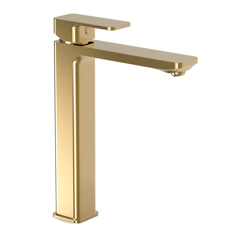 Baterie baie pentru lavoar, Valvex Loft Gold 2455830, stativa, monocomanda, finisaj auriu lucios