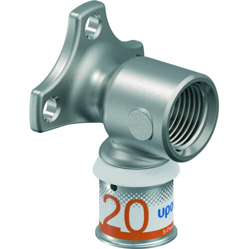 Cot presare cu suport S - Press Uponor, alama, filet interior, D 20 x 1/2"
