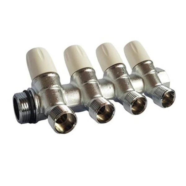 Distribuitor cu robinet, 4 x 3/4", Tiemme 1866K
