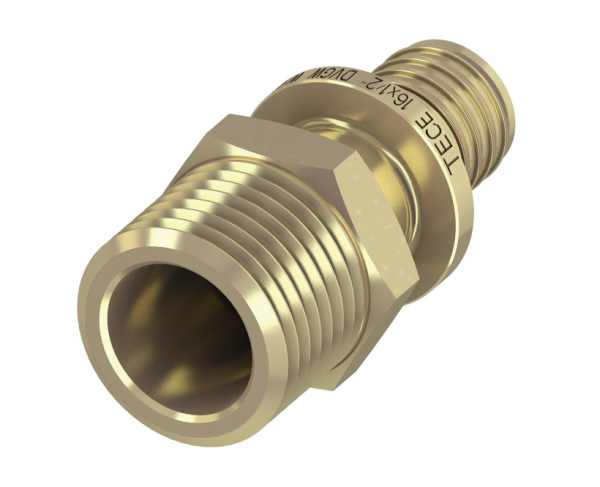 Racord alunecator alama, TECEflex 765506, filet exterior, D 16 mm x 3/4"
