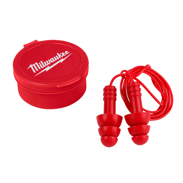 Antifoane interne Milwaukee 4932471904, cu snur, silicon, 3 per / set