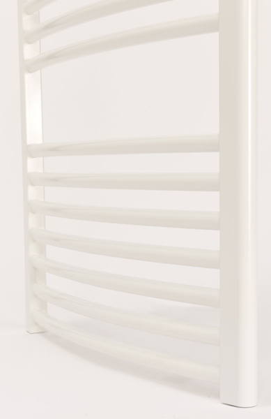 Calorifer baie Purmo Banga portprosop curbat, alb, 500 x 862 mm + accesorii montaj