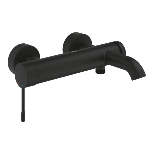 Baterie baie pentru cada / dus, Grohe Essence 25250KF1, montaj aplicat, monocomanda, finisaj negru mat