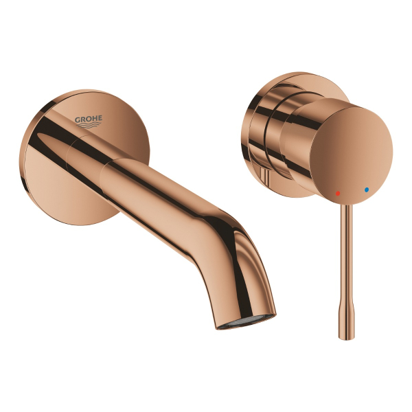 Baterie baie pentru lavoar, Grohe Essence 19408DA1, marimea M, montaj incastrat, monocomanda, cupru