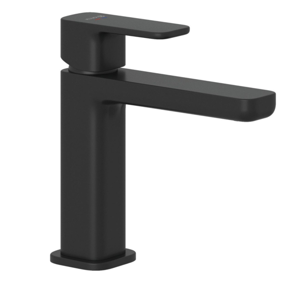 Baterie baie pentru lavoar, Kludi Renon 422883975, montaj stativ, monocomanda, finisaj negru mat
