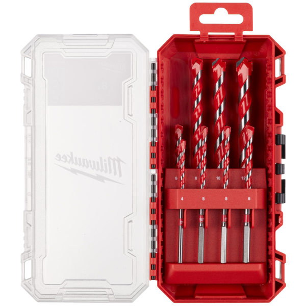 Burghiu beton, coada cilindrica, Milwaukee 4932493881, 4 - 12 mm, set 8 bucati
