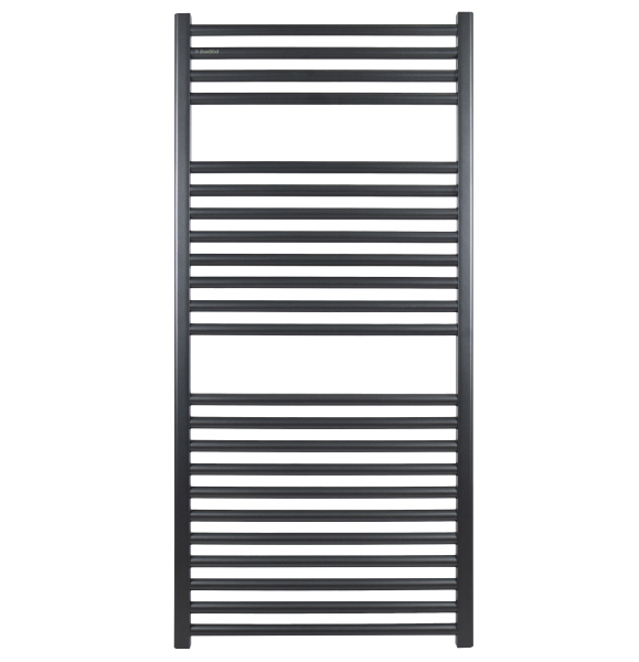 Calorifer baie Fondital Cool portprosop drept, negru, 600 x 1160 mm + accesorii montaj