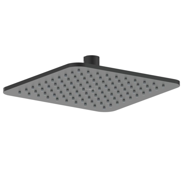 Cap dus fix Ideal Standard IdealRain Cube,  20 X 20 cm, 1 functie, finisaj negru mat