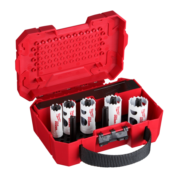 Carota bimetal, pentru lemn / otel / aluminiu / cupru / PVC, Milwaukee Hole Dozer 49224083, 19 -32 mm, set 5 bucati