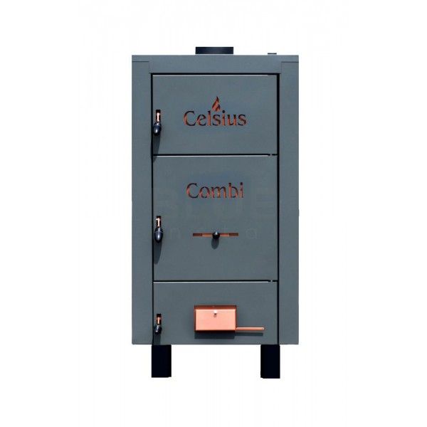 Cazan termic pe lemne, Celsius Combi, cu ardere normala, din otel, 40 kW
