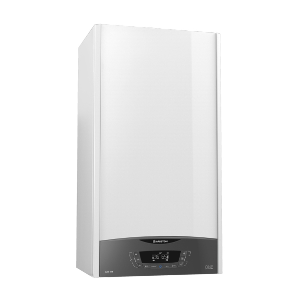Centrala termica pe gaz in condensare, Ariston Clas One System 35, murala, afisaj LCD, IPX5D, protectie inghet, schimbator caldura inox, cu kit evacuare, numai incalzire
