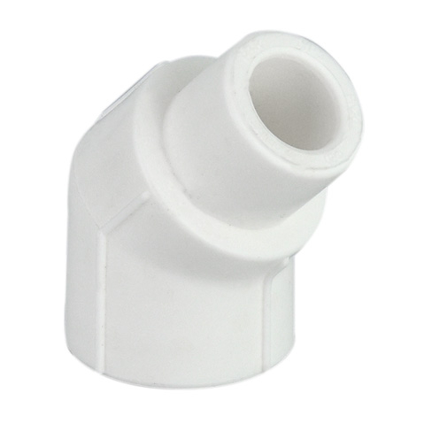 Cot PPR, redus, 32 x 32 mm, alb, 45 grade