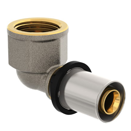 Cot presare FAZ4E12F20A000E0 Purmo Cleverfit, pentru sisteme de incalzire, alama, filet interior, D 20.2 mm x 3/4"