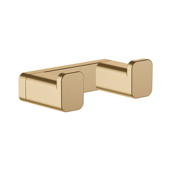 Cuier baie Hansgrohe AddStoris 41755140, 2 agatatori, finisaj bronz periat
