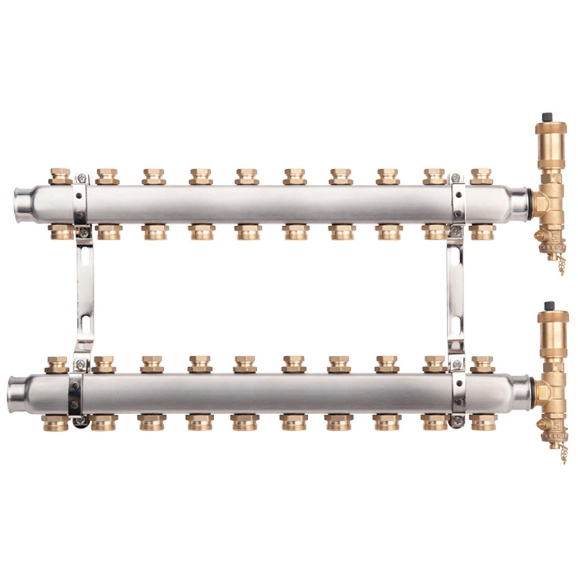 Distribuitor echipat inox 1", 10 cai x 3/4", Valvex Base
