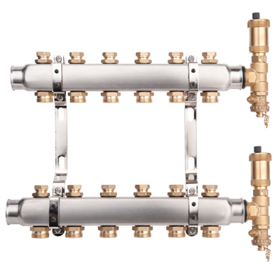 Distribuitor echipat inox 1", 6 cai x 3/4", Valvex Base
