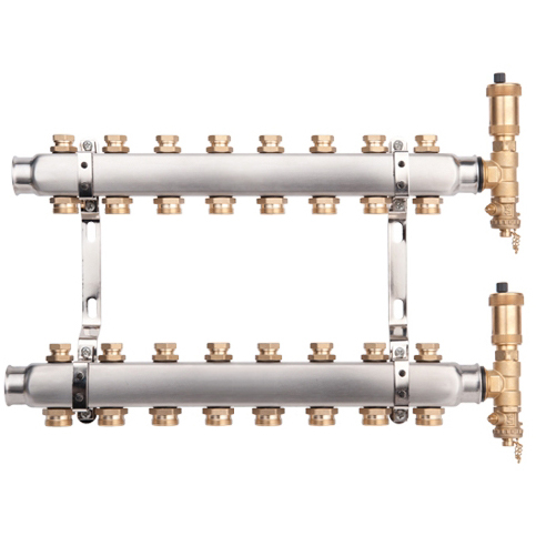 Distribuitor echipat inox 1", 8 cai x 3/4", Valvex Base
