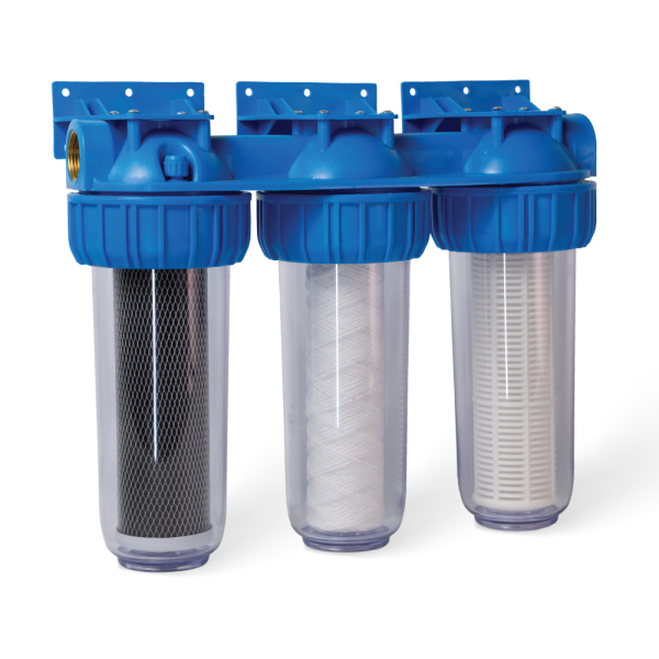 Filtru apa Water Systems 10, triplu corp, 3/4"
